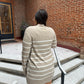 Fin Stripe Sweater Dress Heather Taupe