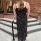 Cecily Polka Dot Dress in Black