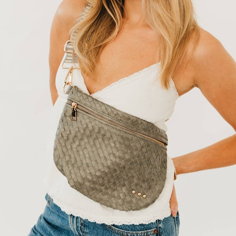 Westlyn Woven Bum Bag in Taupe