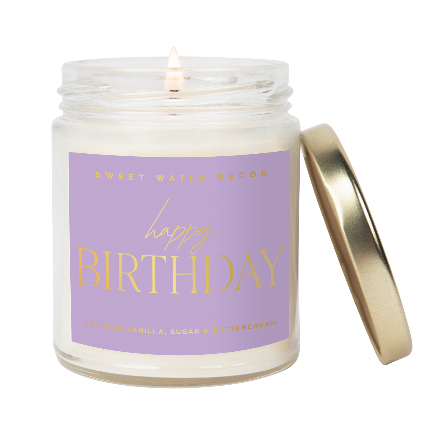 Happy Birthday 9 oz Soy Candle (Gold Foil)