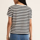 Go To Stripe Tee in Black Striped