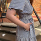 Amanda Striped Maxi Dress in Navy
