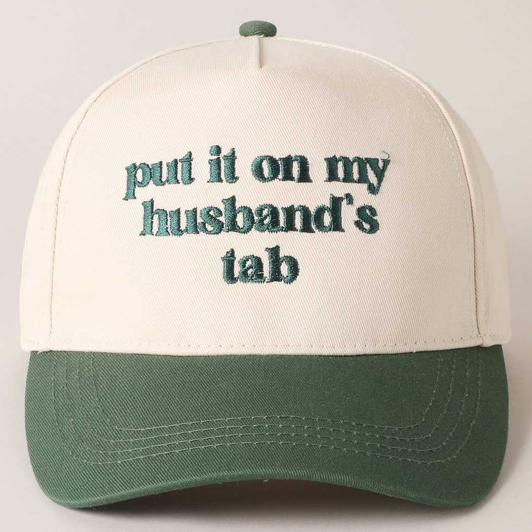 Put it on my husband's tab in Green