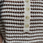 Kylo Striped Crochet Sweater in Taro