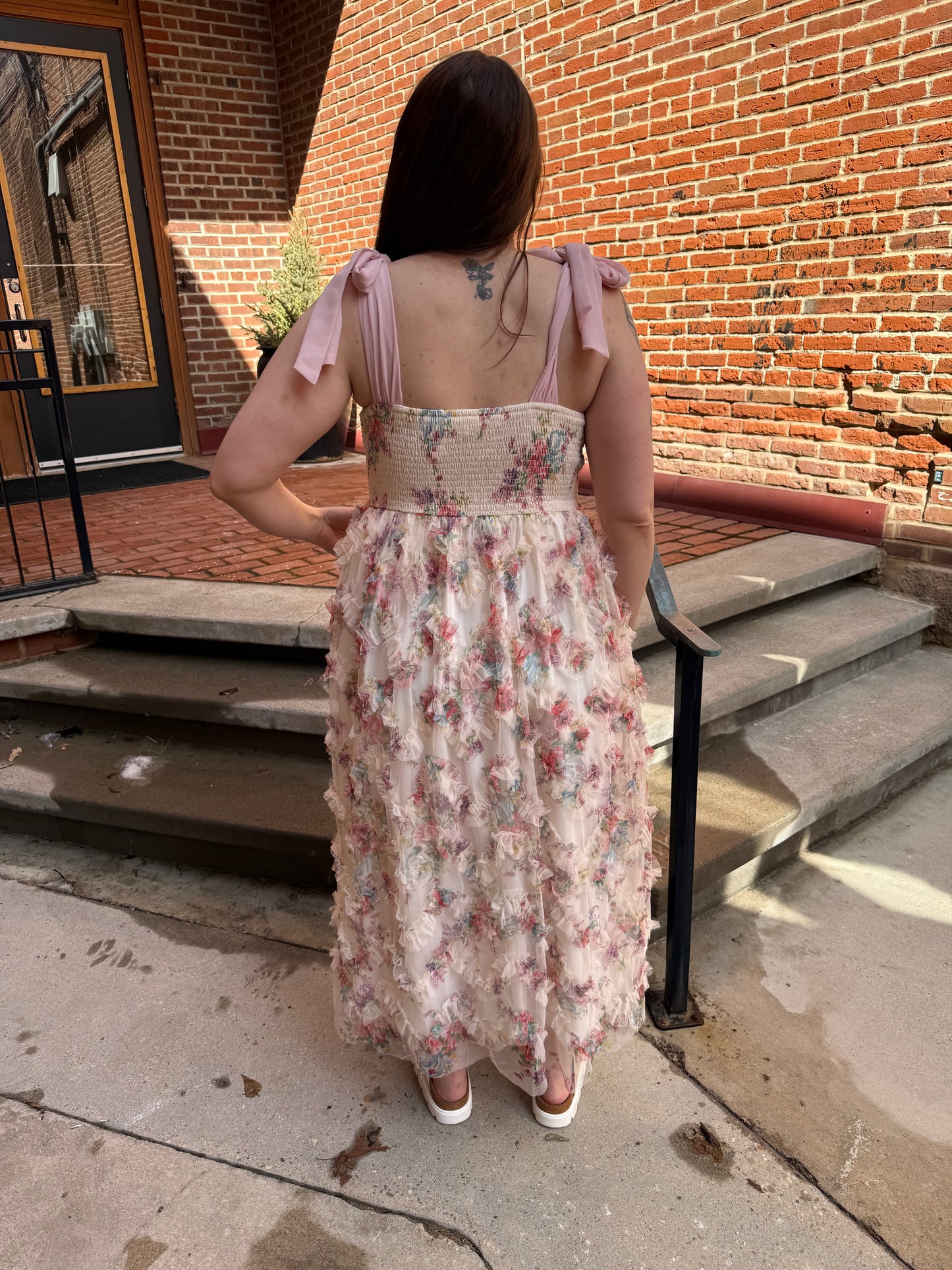 Kari Floral Smocked Midi Dress