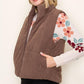 Ava Reversible Vest in Brown