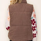Ava Reversible Vest in Brown