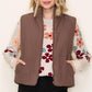 Ava Reversible Vest in Brown