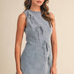 Kristen Ribbon Denim Dress