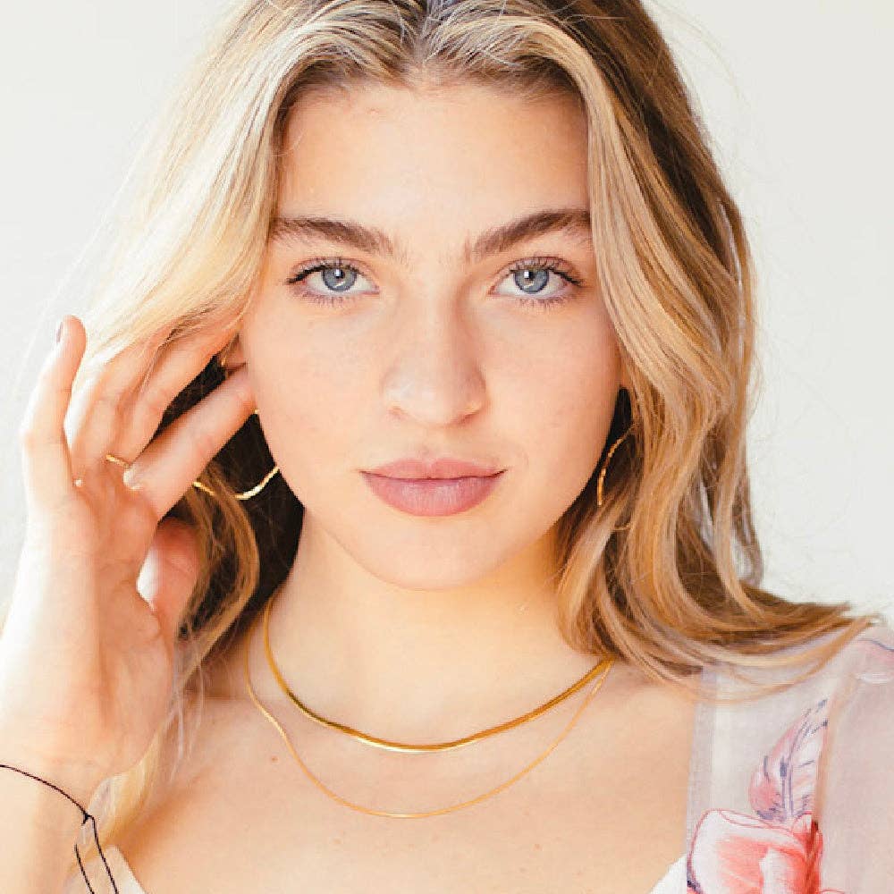 Brooke Layered Chain Necklace in Silver
