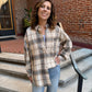 Elise Plaid Boxy Button Down Collared Long Sleeve Shirt