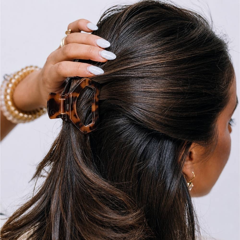 Open Tortoise Petite Hair Clip