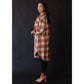 Cleo Rust, Cream & Brown Plaid Long Flannel