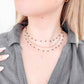 Multi Layered Beaded Chain Necklace in Crystal