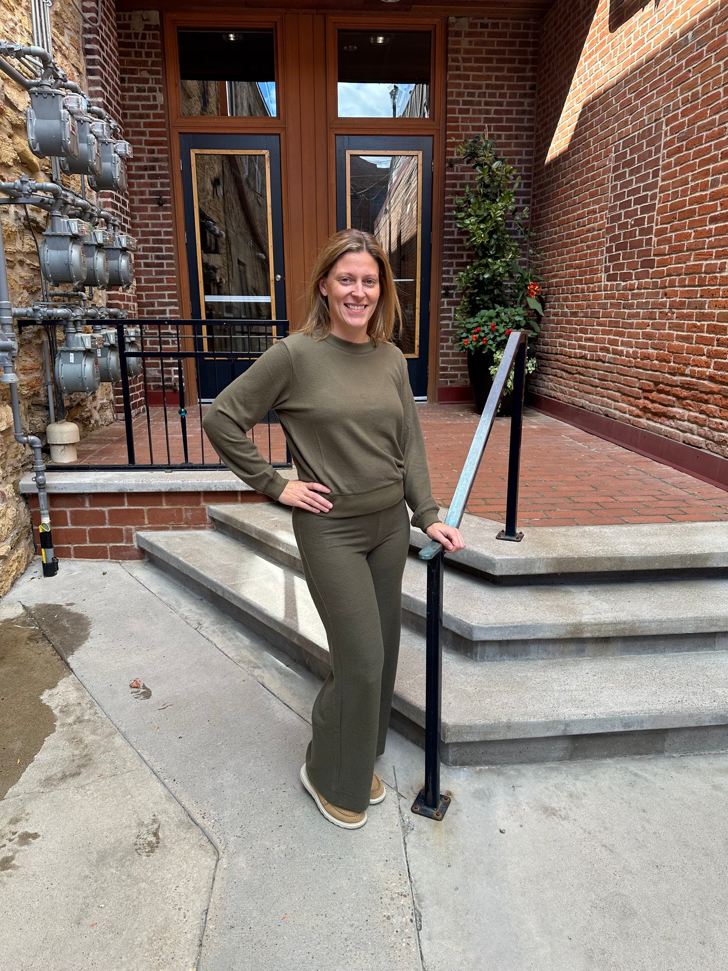 Tessa Cozy Pants in Grape Leaf