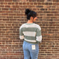 Broadbeach Stripe Sweater in Green