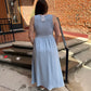 Charlotte Midi Dress in Light Blue