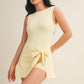 Sleeveless Wrap Tie Front Dress in Pink