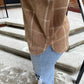 Toni Plaid Tucker Jacket in Heather Taupe