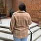 Toni Plaid Tucker Jacket in Heather Taupe