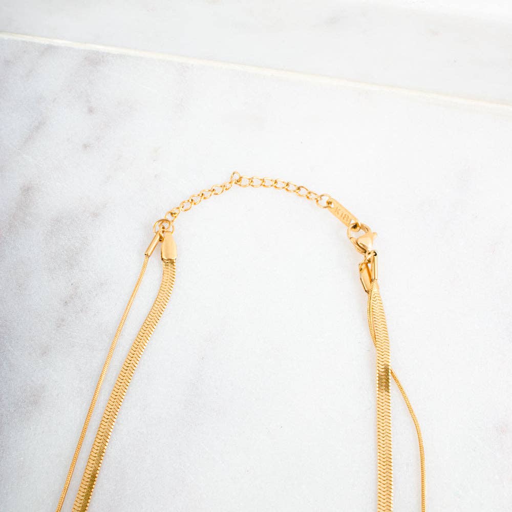 Brooke Layered Chain Necklace in Silver
