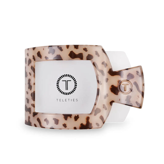 Square Flat Hair Clip | Medium | Blonde Tortoise