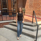 Social Whipstitch Tank in Black