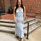 Lydia Floral Burnout Maxi Dress in Pale Blue