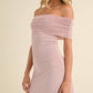 Taren Foldover Mini Ivory Dress with Lining
