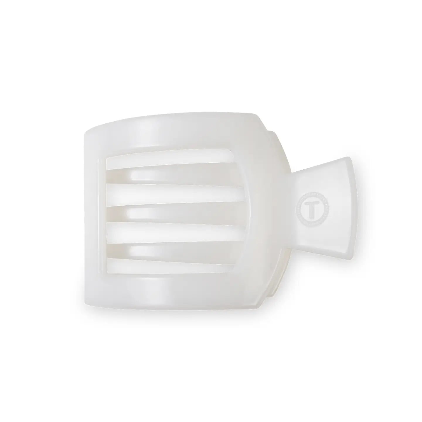 Square Flat Hair Clip | Small | Coconut White