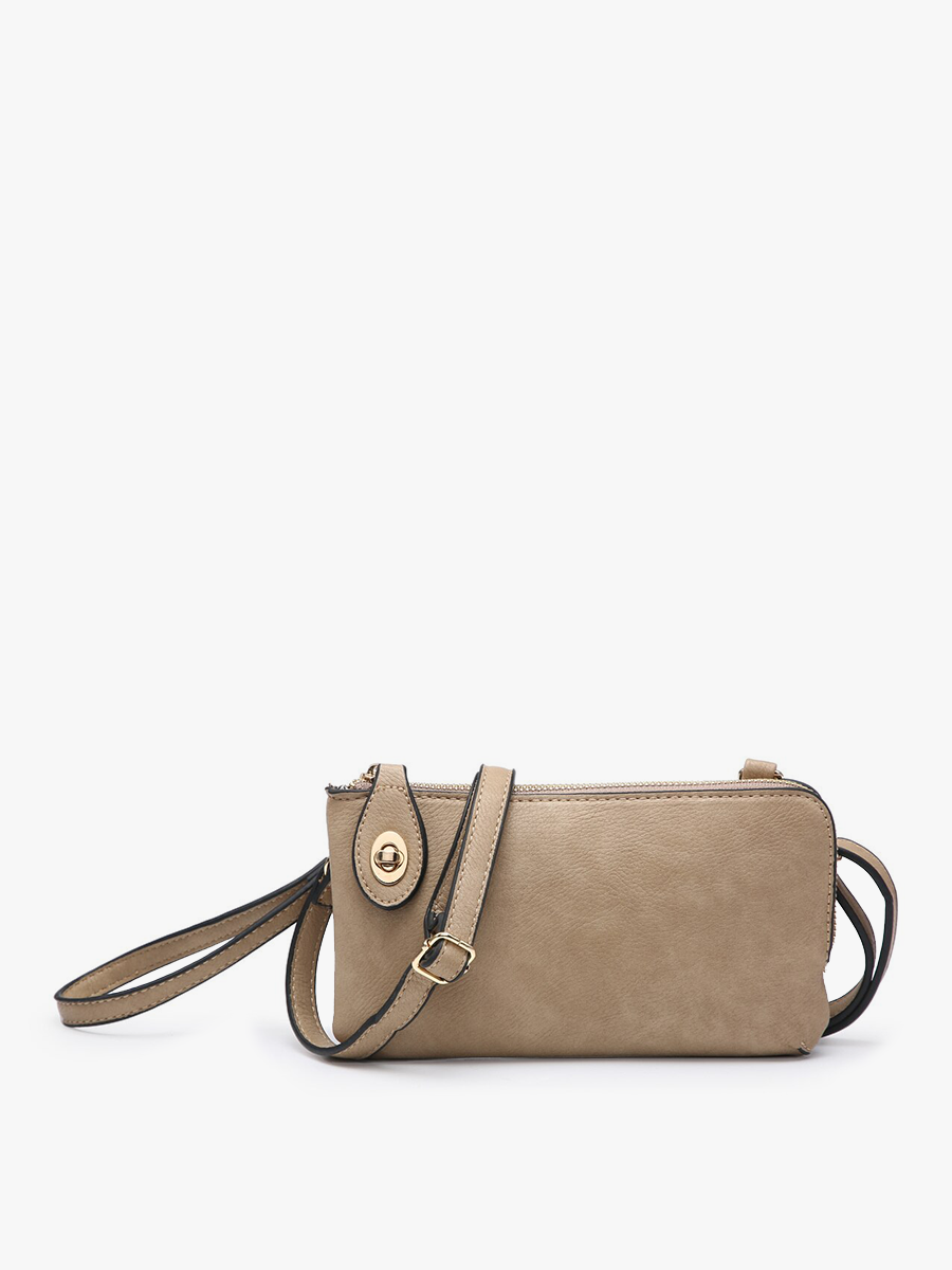 Kendall Crossbody/ Wristlet in Taupe
