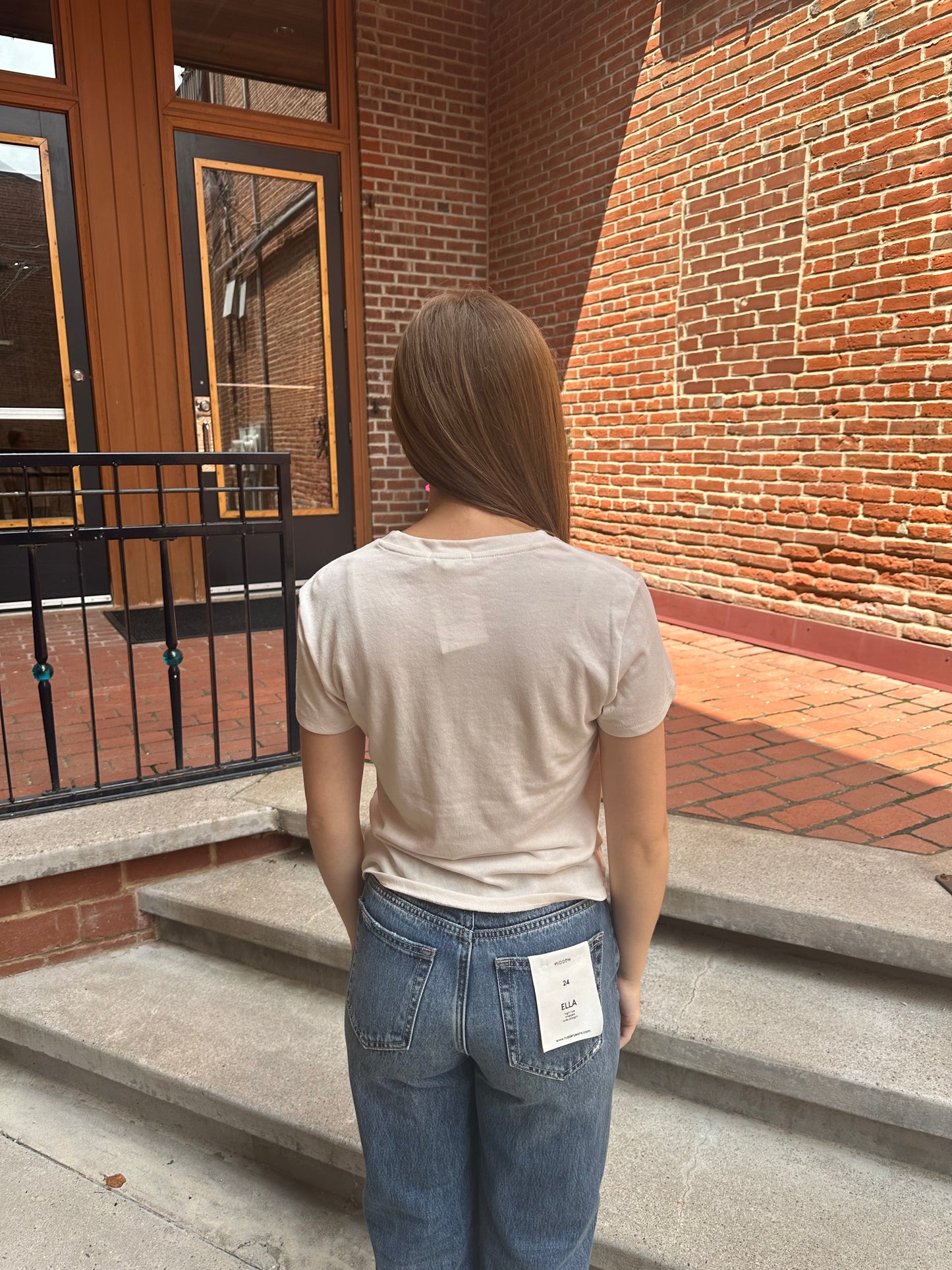Tourist Knit Jersey Tee in Crystal