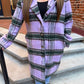 Faye Purple, Green & Tan Plaid Coat