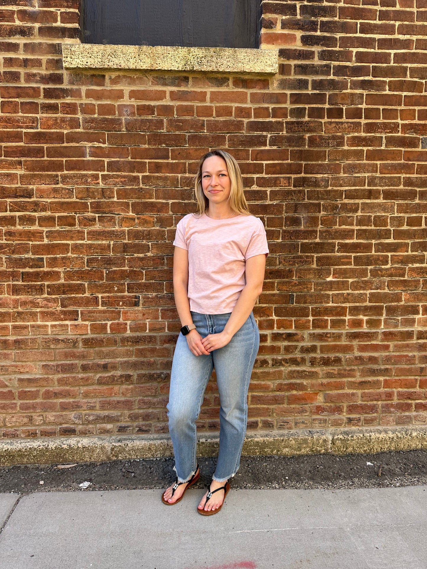 Torrie Modern Slub Tee in Lilac Gray