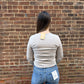 Natural Heather Second Skin Crew Long Sleeve