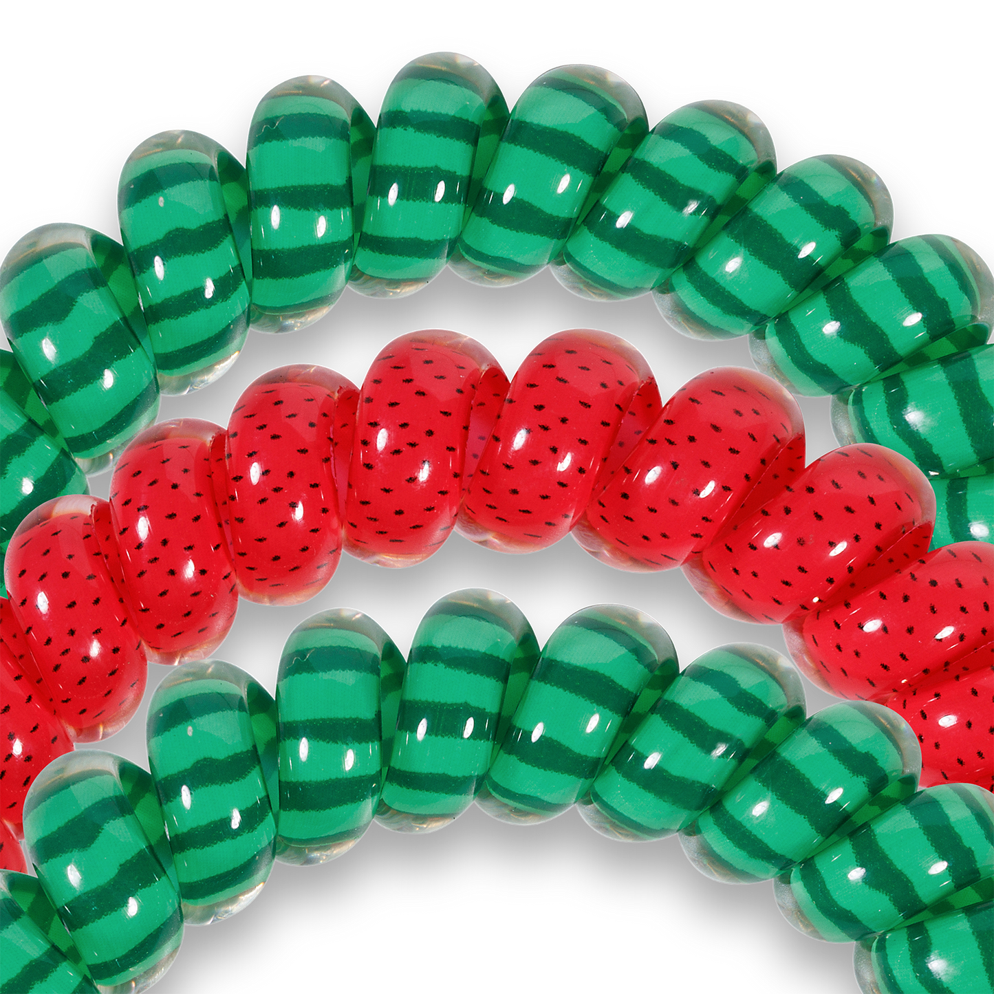 Spiral Hair Coils  Large in Slice of Summer Hair Ties