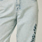 Cayla Embroidered Straight Leg Mom Jeans