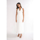 Halee Eyelit Halter Midi Dress in Lemon