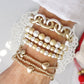 Chunky Chain Bracelet in Worn Silver and Gold tone