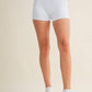 Gingham Print Contrast Binding Biker Shorts in Blue Gingham