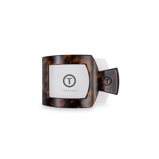 Square Flat Hair Clip | Small | Tortoise
