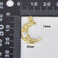 Freshwater Pearl Crescent Moon Charm in Gold Filled