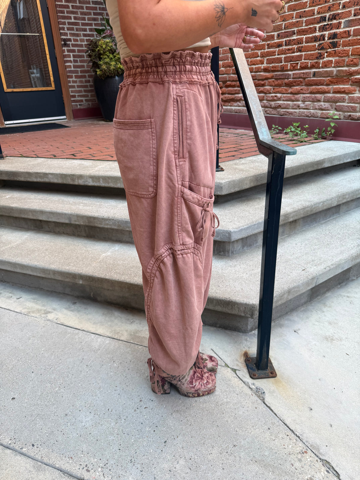 Klara Washed French Terry Drop Balloon Mauve