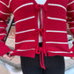 Rachel Bow Tie Sweater in Red