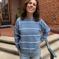 Hannah Striped Sweater in Light Blue