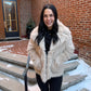 Diana Shaggy Notch Collared Faux Fur Coat