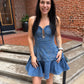 Sierra Western Stitch Sweetheart Denim Minidress