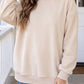 Brynna Mock Neck Oversized Sweatshirt in Oat