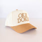 OKIE DOKIE Embroidered Trucker Hat in Caramel