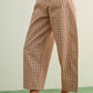 Katya Mini Checkered Barrel Pants in Pink